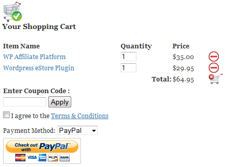 Shopping Cart Screenshot Shopping Cart Screenshot